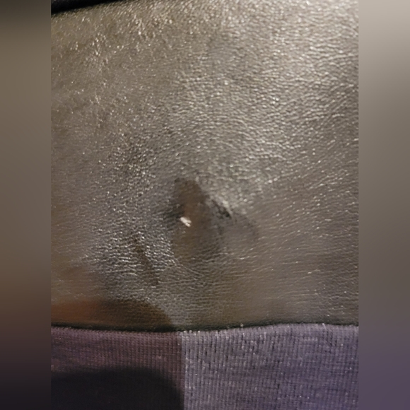 NWT Top S Black Jersey & Fake Leather - Picture 4 of 9